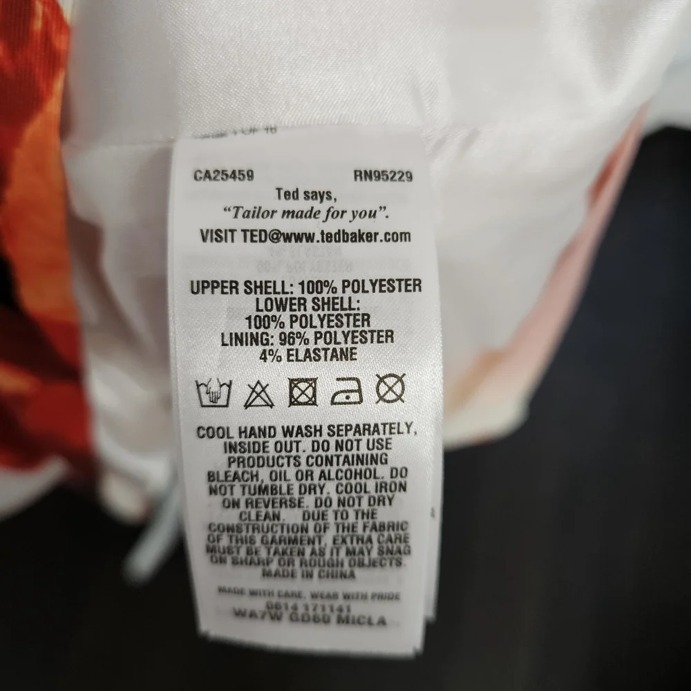 Ted Baker London Micla Poppy Flower Dress ted size 0 US 2 - Picture 10 of 13